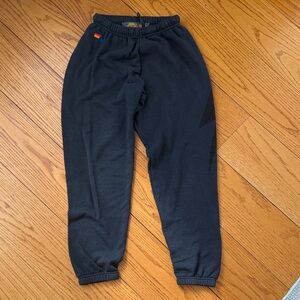 Aviator Nation Black Joggers with Orange Detail